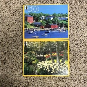 New Holland Garden and Rockport, MA 500 piece puzzles.